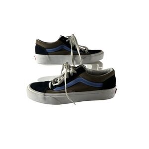 Vans Old Skool Suede Canvas Sneakers Olive Black Blue Women's Size 8 No Size Tag